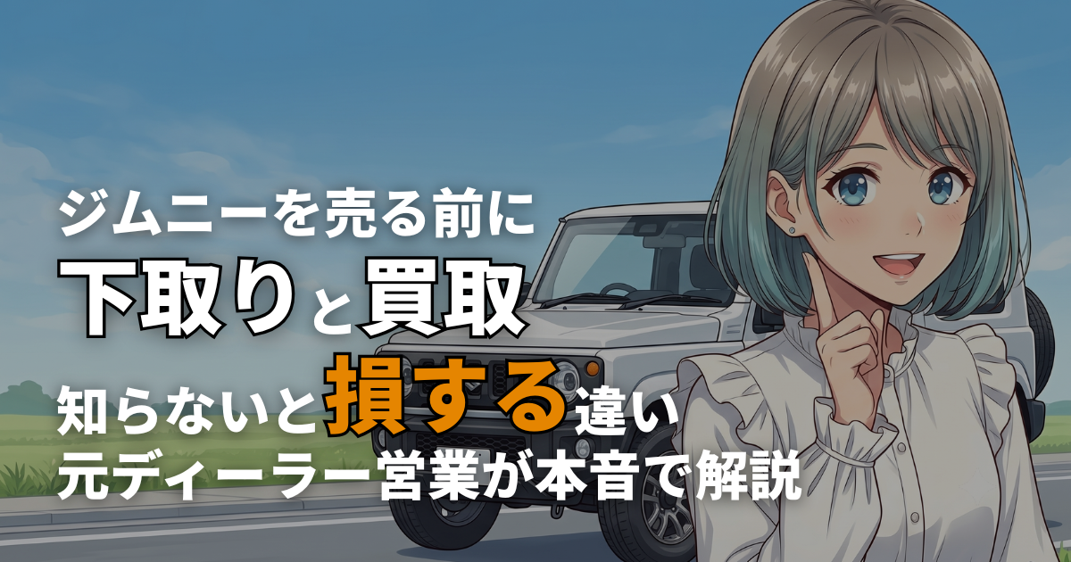 【元ディーラーの本音】ジムニー(JB64)を高く売る方法|下取りと買取、どちらが正解?【2026年版】